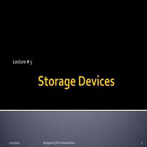 Storage devices | PPT