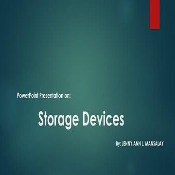 Storage devices | PPTX