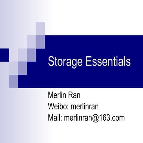 Storage essentials (by Merlin Ran)