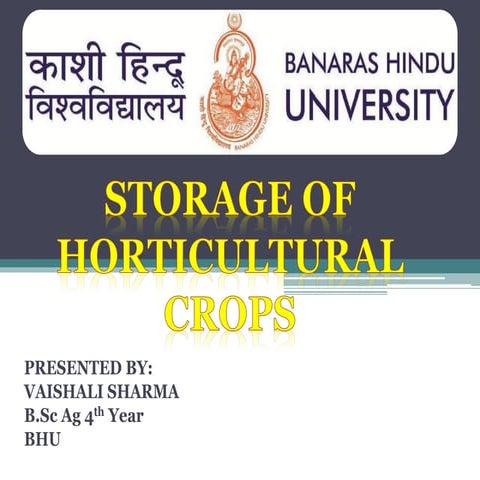 Storage of horticultural crops