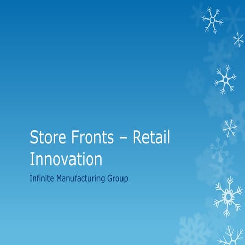 Store Fronts – Retail Innovation | PPTX
