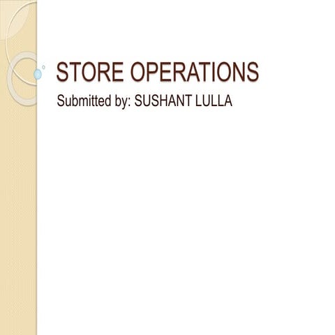 Store operations key performance indices