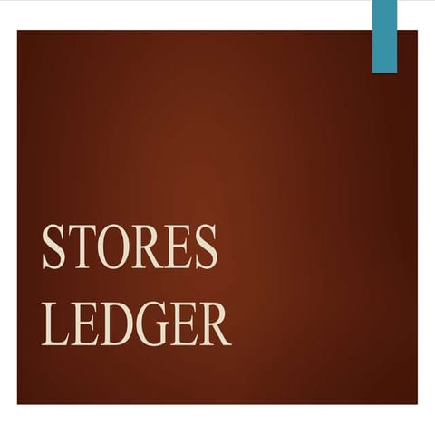 Stores ledger