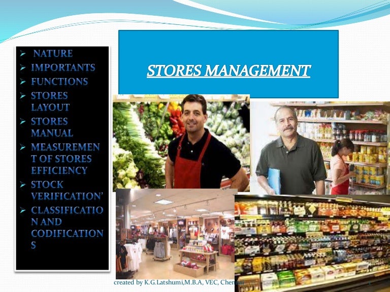 Stores management