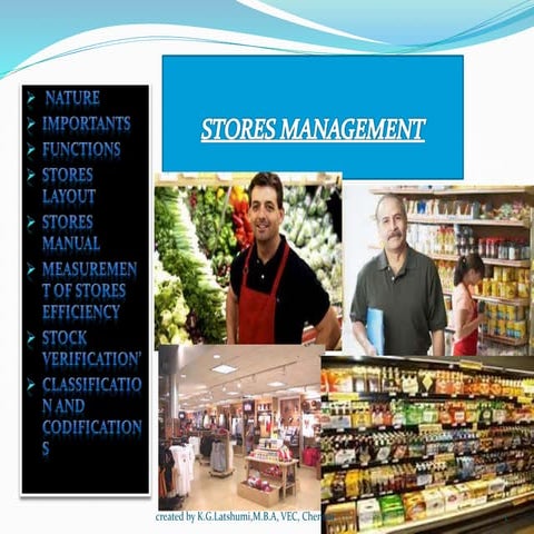 Stores management