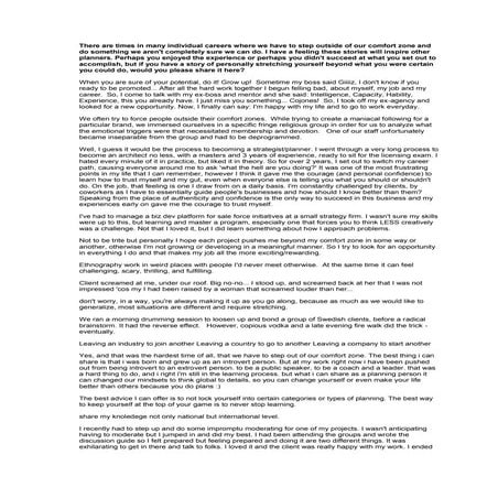 Stories of personal growth