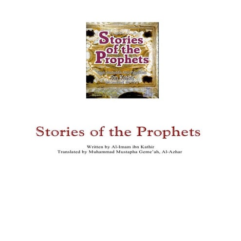 Stories Of The Prophets By Ibn Kathir