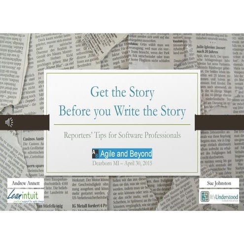 Stories slides + handout