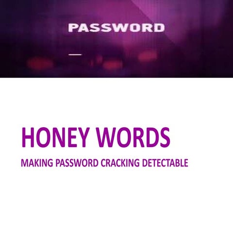Storing passwords-honey words
