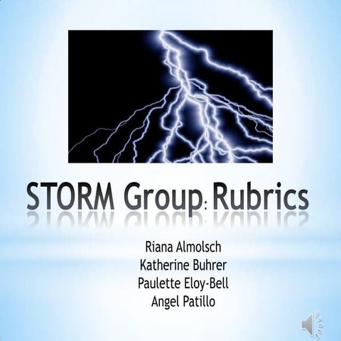 Storm rubrics presentation