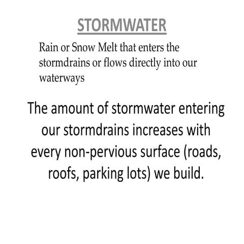 Stormwater and rain barrels