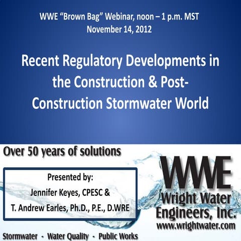 Stormwater Webinar 11 14 12 Final