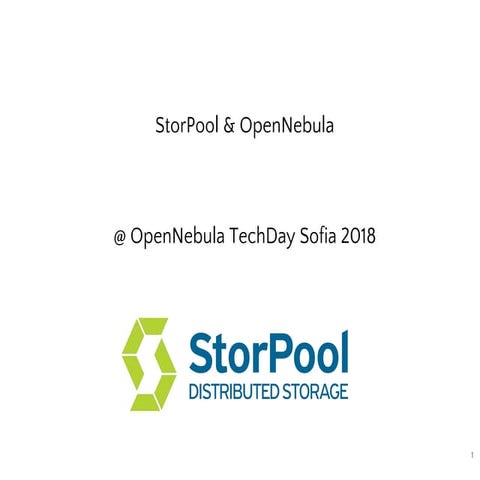 StorPool & OpenNebula