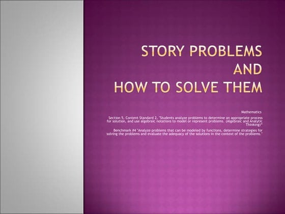 Story Problems