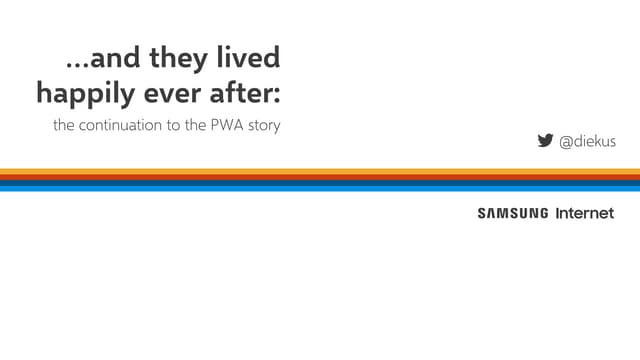 Story after PWA A2HS