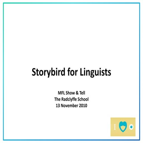 Storybird for linguists final