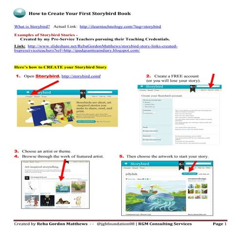 Storybird - Create Your First Story / Book