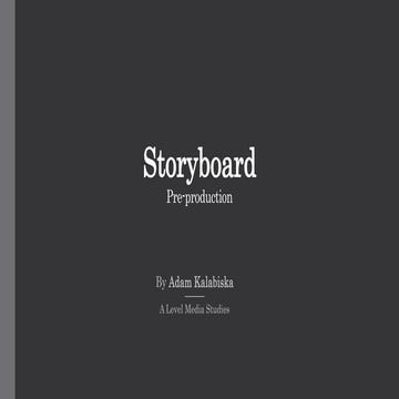 Short film - storyboard development | PPTX