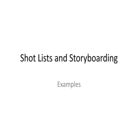 Storyboard examples | PPTX
