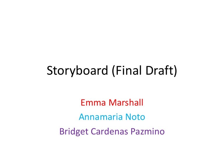 final draft storyboard