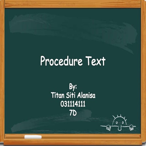 Procedure Text in Writing Skill | PPTX