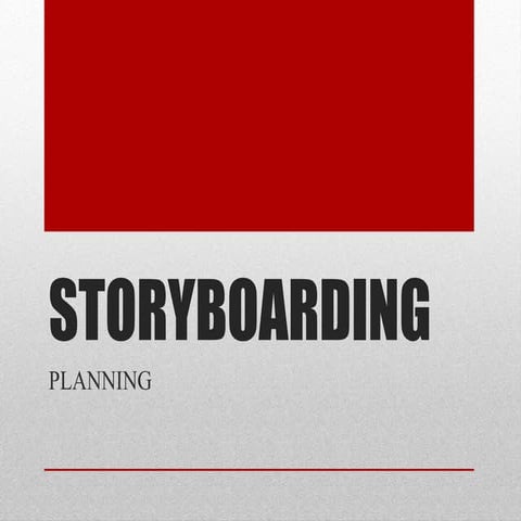 Kevin Duggan: Creation and use of STORYBOARDS, Planning | New Media