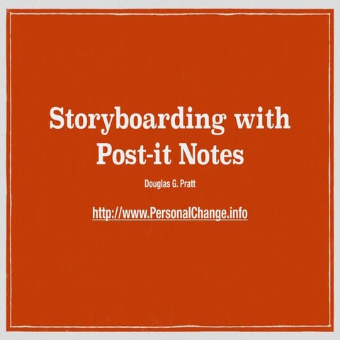 Storyboarding with post it notes