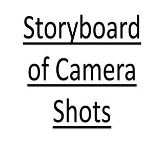 Storyboard of camera shots