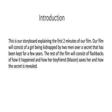 Storyboard presentation