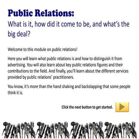 Public Relations - Storyboards