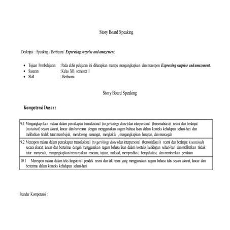 Story board speaking