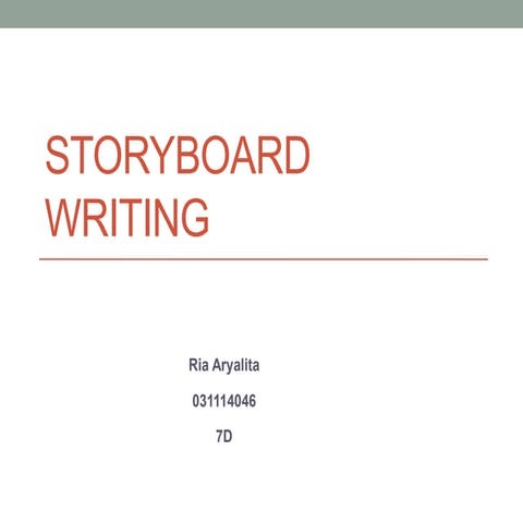 Storyboard writing