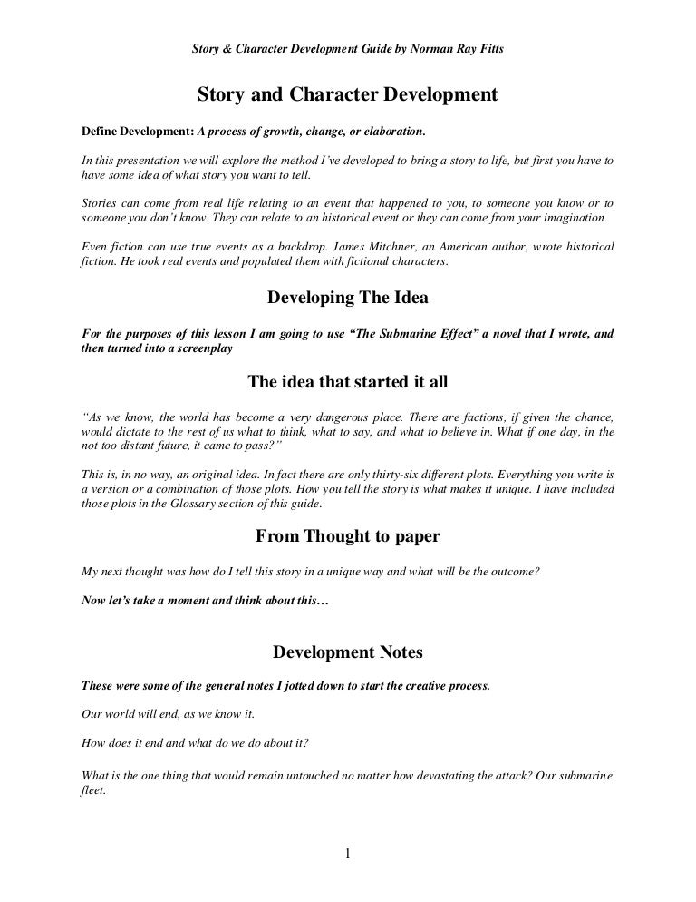Story Development Handout