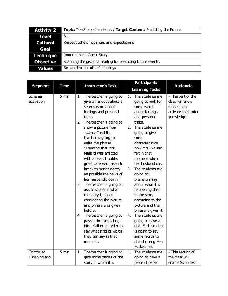 The Story Of An Hour Worksheet Answers