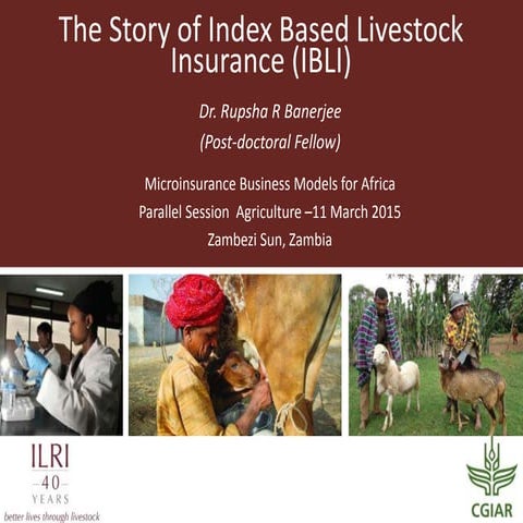 The story of Index Based Livestock Insurance (IBLI)
