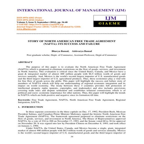 Story of north american free trade agreement nafta its success and failure