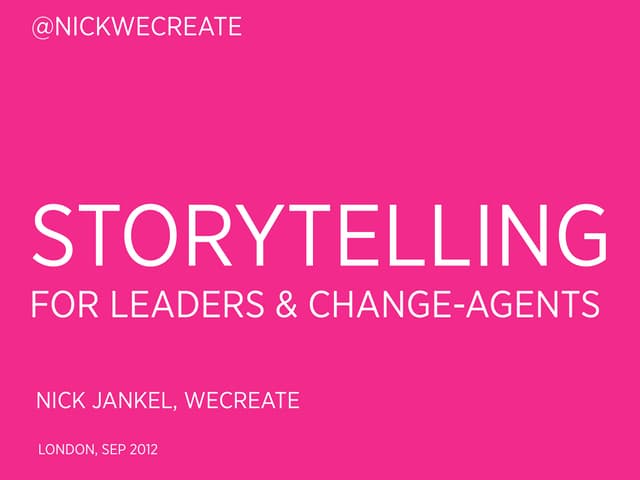 STORYTELLING FOR LEADERS