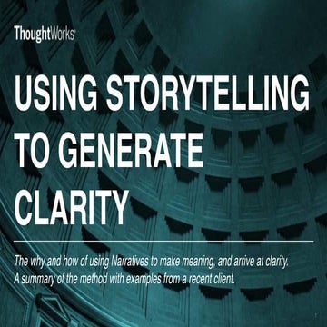 Storytelling as Sensemaking