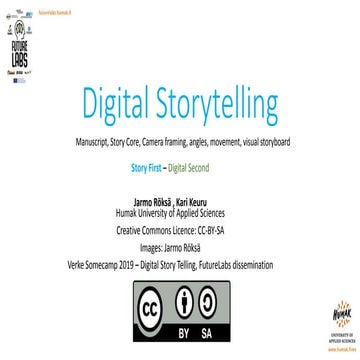 Digital Story Telling: From Manuscript to Filming