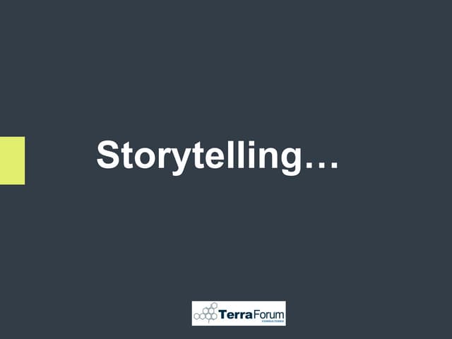 Storytelling Presentation Terra Forum