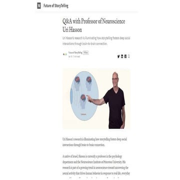 Q&A with Professor of Neuroscience: From the Future of Storytelling