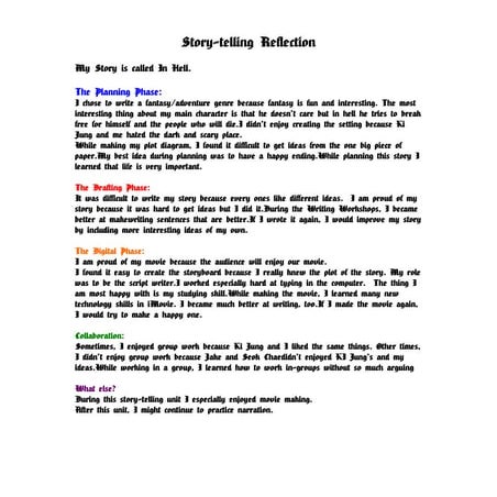 Storytelling reflection copy | DOCX