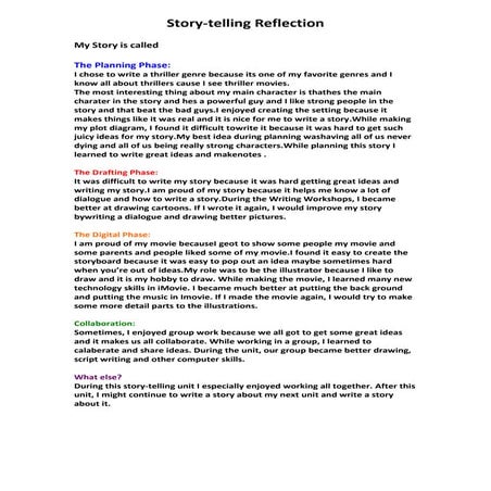 Storytelling reflection | DOCX
