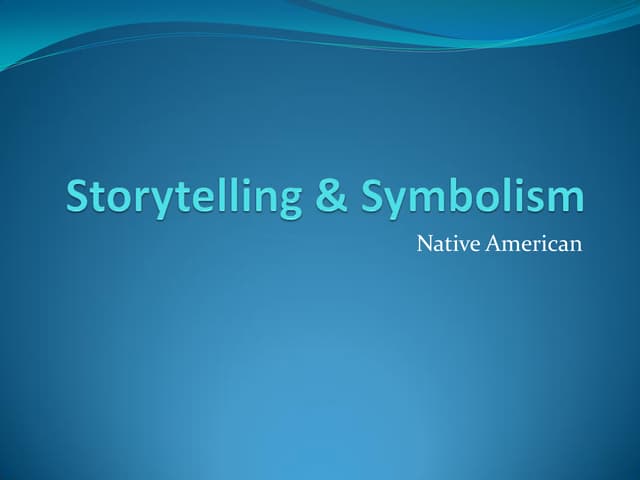 Storytelling & symbolism pp