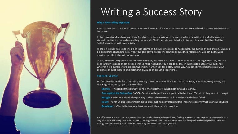 story telling template business success story template