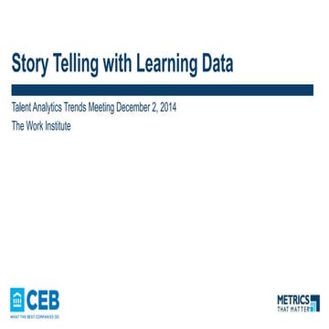 Talent Analytics, Trends, and Story telling 