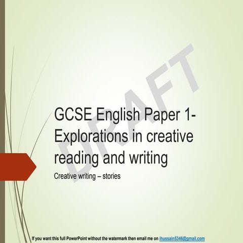 English Language Paper 1 Reading and Writing