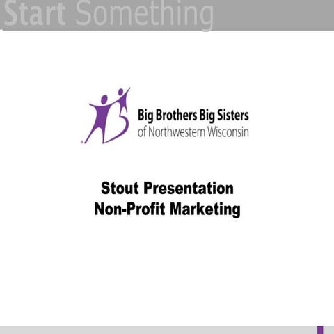 Stout nonprofit marketing presentation