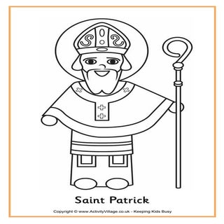 St patrick colouring_page