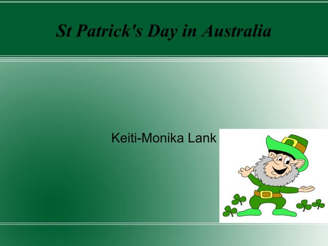 St Patrick´S Day In Australia